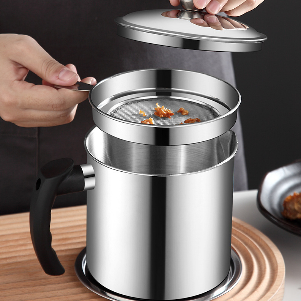 Ca Lọc Dầu Inox Tiện Dụng , Ca Lọc Dầu, Ca Lọc Dầu , Ca Lọc Cặn Dầu Bằng Thép Không Gỉ