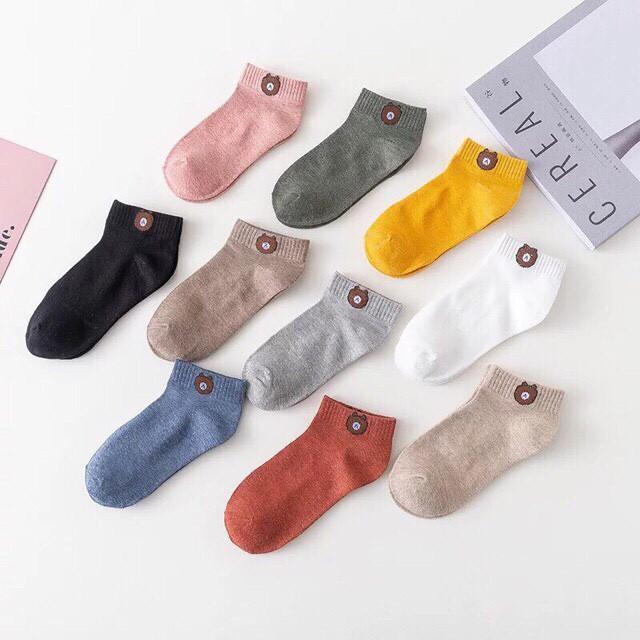 Set 10 Đôi Tất Vớ Gấu Có Túi