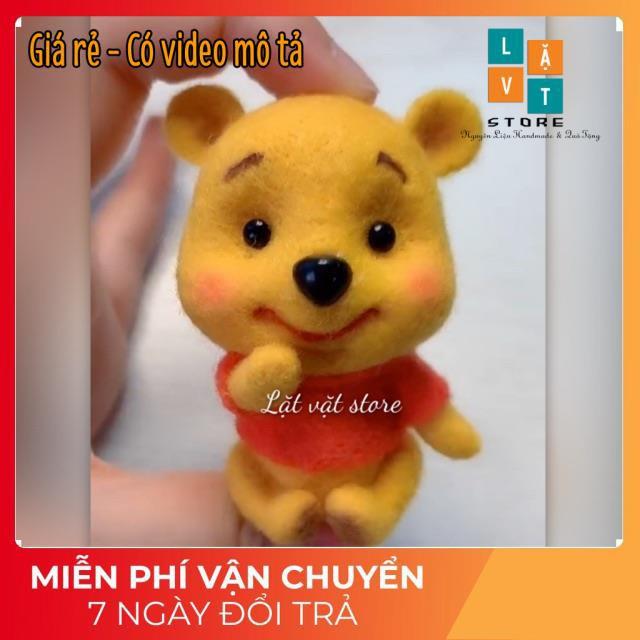 Bộ chọc len Gấu Pooh handmade - Len chọc cơ bản