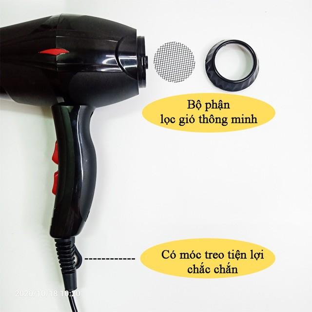 Máy sấy tóc FREE SHIP Máy sấy tóc 2 chiều công suất lớn 2 chế độ gió, 3 chế độ nhiệt, tiết kiệm thời gian sấy tóc