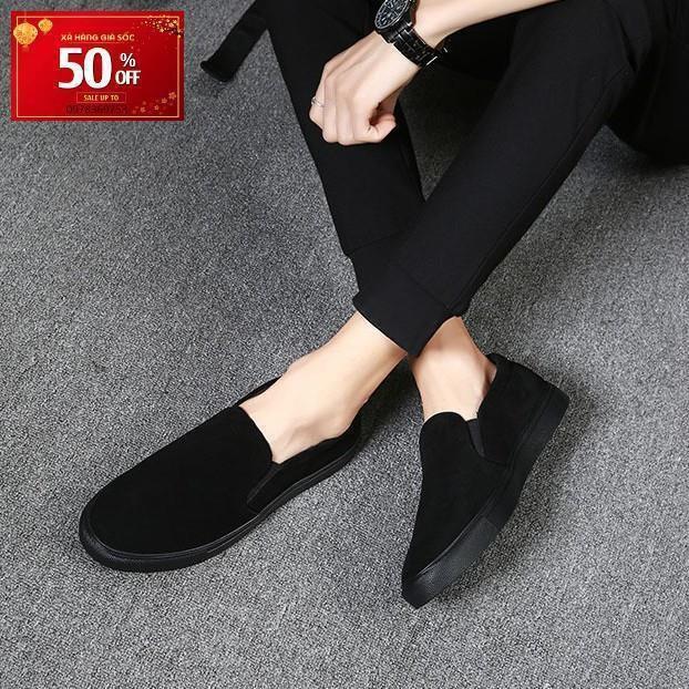 FreeShip Giày Slip-On Vải Cao Cấp Mềm Êm Chân Thiết Kế Nam Tính 3Fashion - 2737