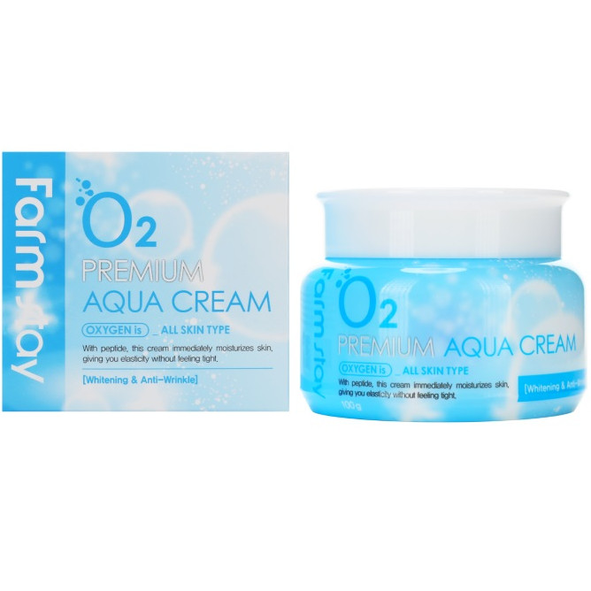 Kem Dưỡng Ẩm Chống Lão Hóa Farmstay O2 Premiun Aqua Cream  100g – Hàng Chính Hãng