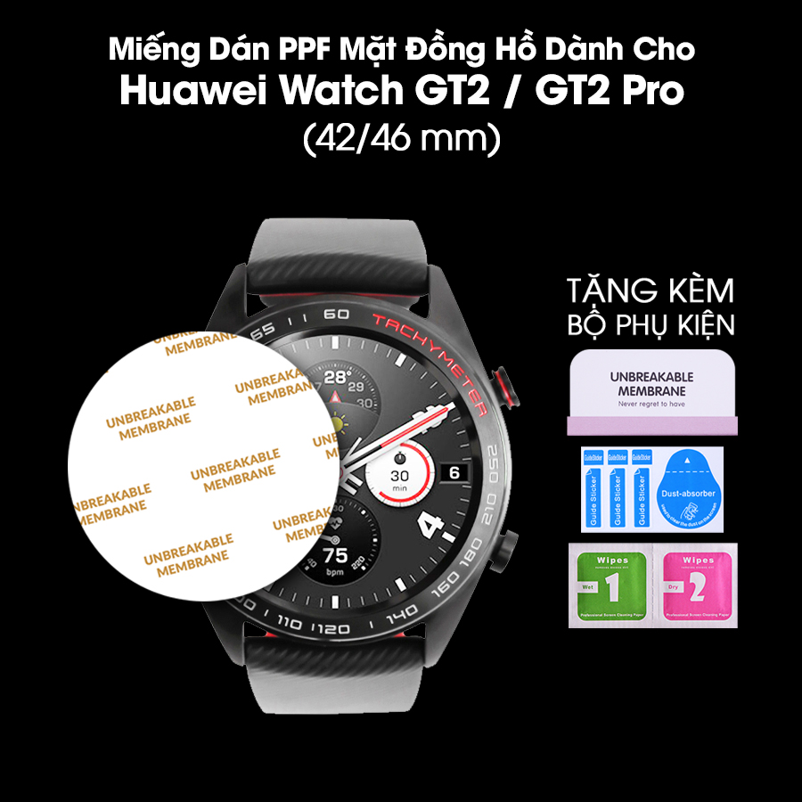 Miếng Dán Màn Hình Mặt Trước PPF Dành Cho HUAWEI GT 2- Handtown- Hàng Chính Hãng