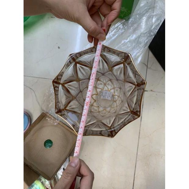Lọ hoa thủy tinh pha lê khảm vàng #3161AS