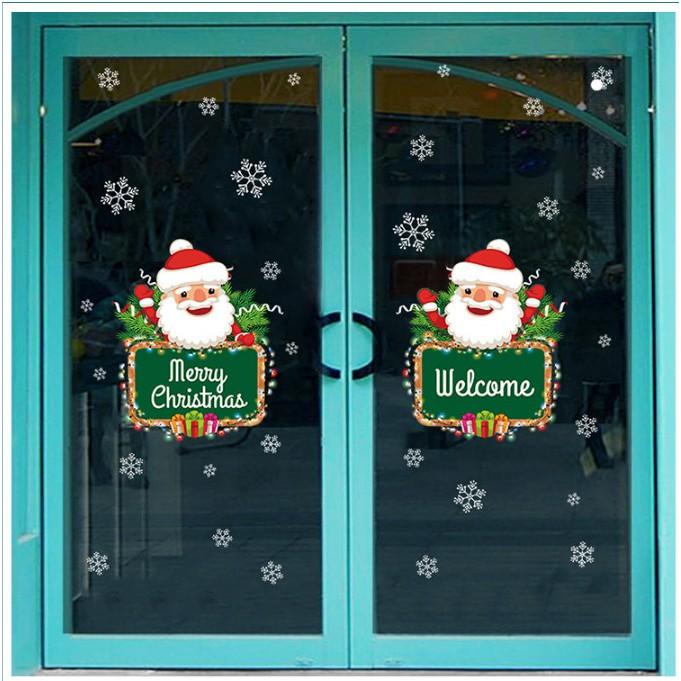 Decal trang trí noel ông già noel vui vẻ
