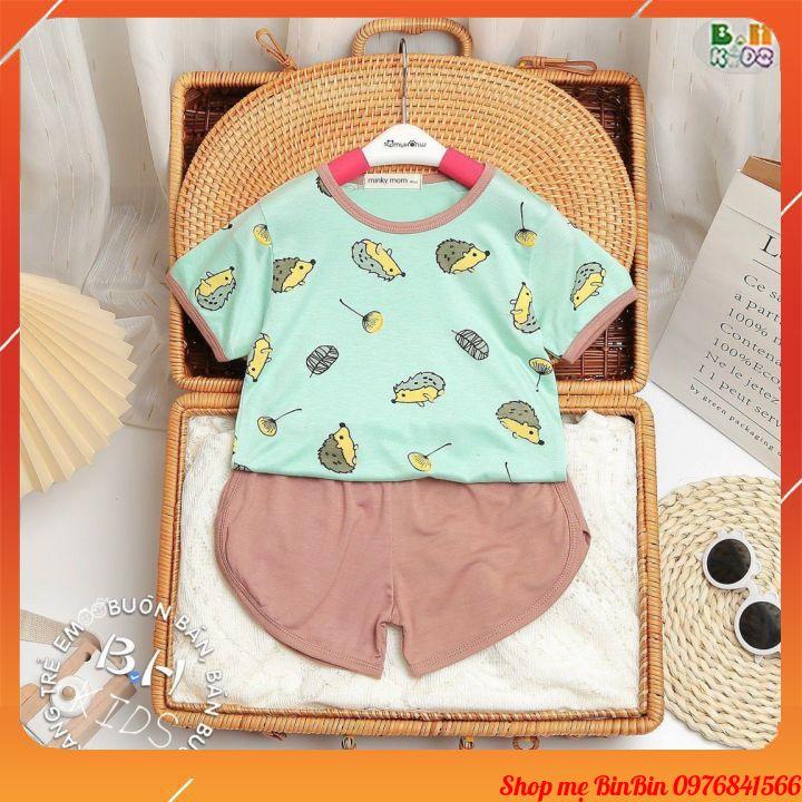 Bộ cộc tay Minky Mom họa tiết đáng yêu, chất liệu thun lạnh loại 1 mềm mịn, thoáng mát cho bé từ 7kg đến 20kg