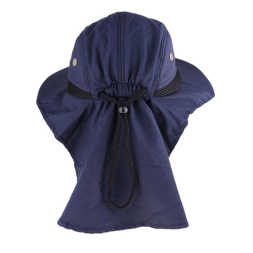 360-degree Outdoor Jungle Hat Shawl Neck Sun Protection Hat Face Protection Blue