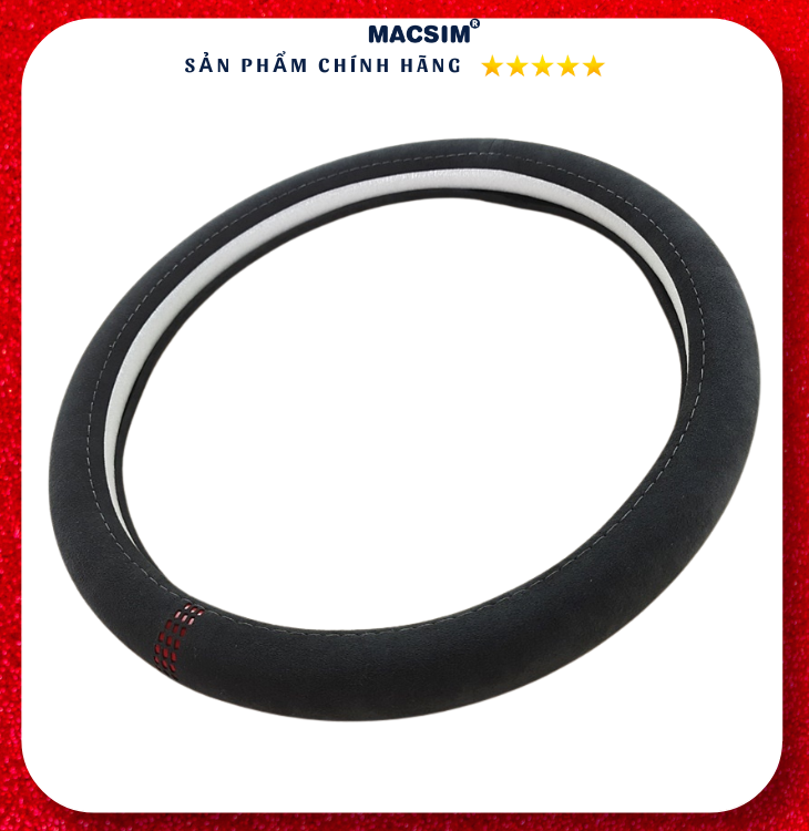 Bọc vô lăng cao cấp Alcantara ALC83 nhãn hiệu Macsim