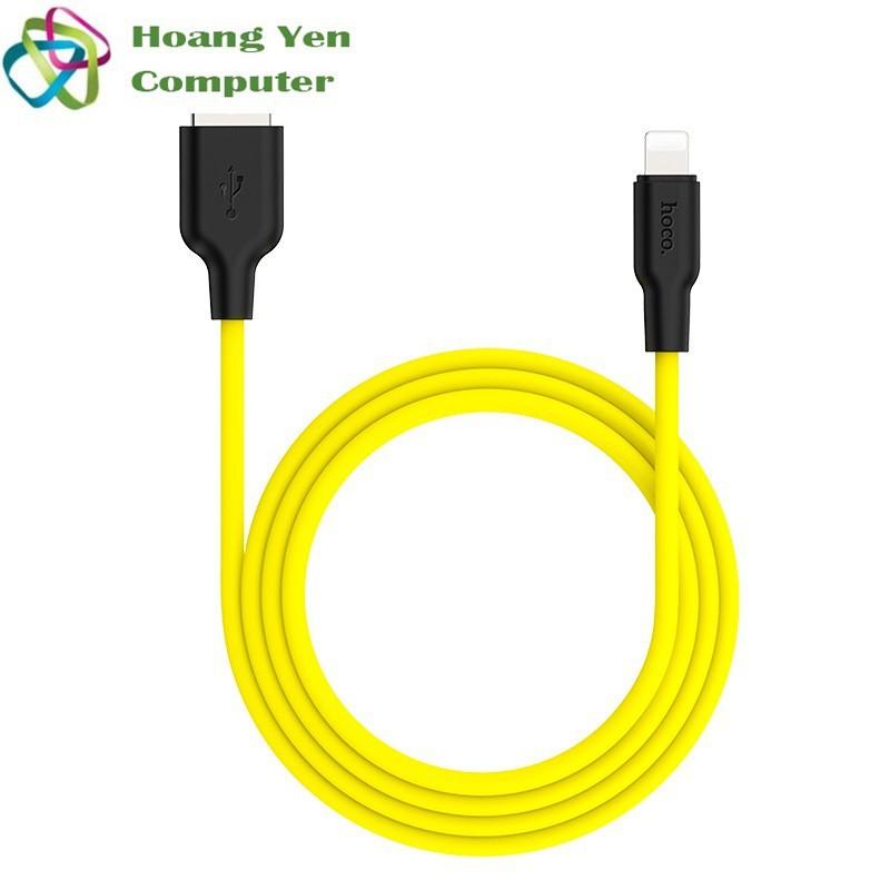 CÁP SẠC NHANH HOCO X21 Plus SILICONE 1M - CÔNG LIGHTNING - DÙNG CHO IPHONE IPAD - ĐỐT KHÔNG CHÁY - SIÊU BỀN - Hàng Chính Hãng