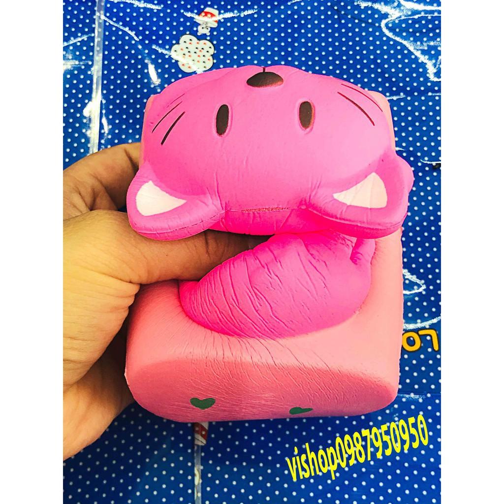 Bán SQUISHY BÁNH CHUỘT HỒNG LÈ LƯỠI Siêu tốt