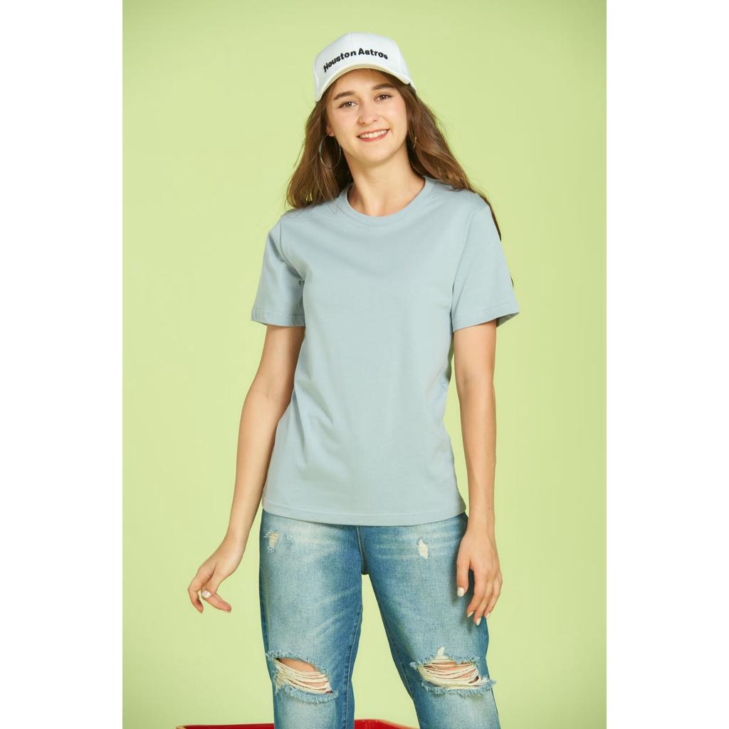 Áo thun trơn cotton 100% màu Haze Blue no1 phom ASIA Châu Á Trẻ Local Brand