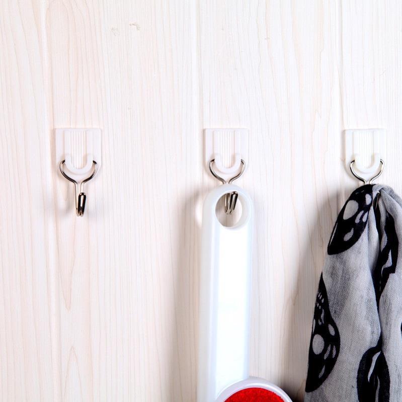 Bộ 6 Móc Dán Tường HOOK, Móc Nhựa Treo Đồ Dính Tường