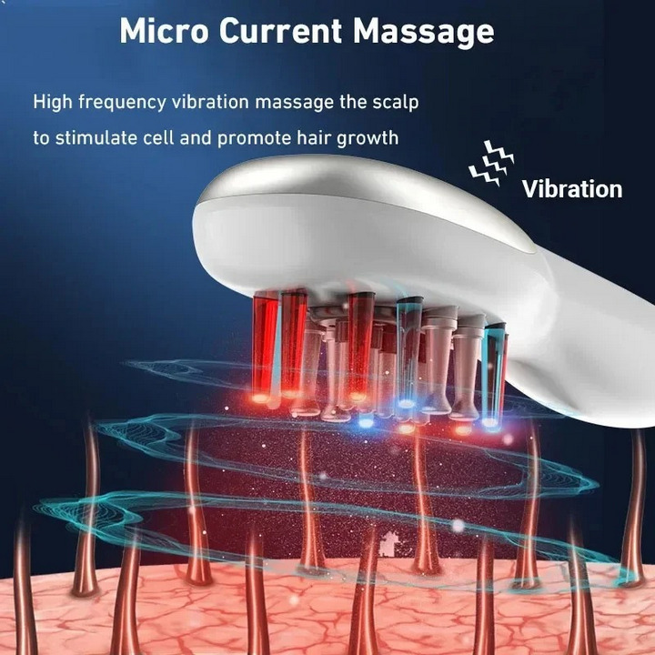 Lược Massage Công Nghệ EMS Giúp Tóc Tăng Trưởng Và Giảm Rụng Tóc - Home Decor Furniture