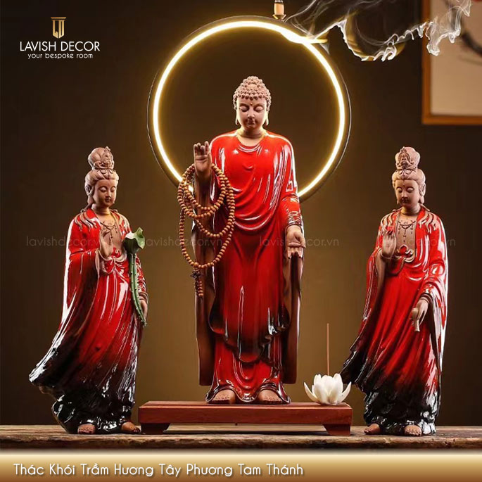 Thác Khói Trầm Hương Tây Phương Tam Thánh