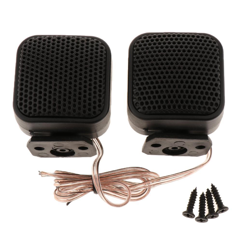 2 Pack Car Silk Square Tweeter 500W Audio Loud Speaker for Car Stereo