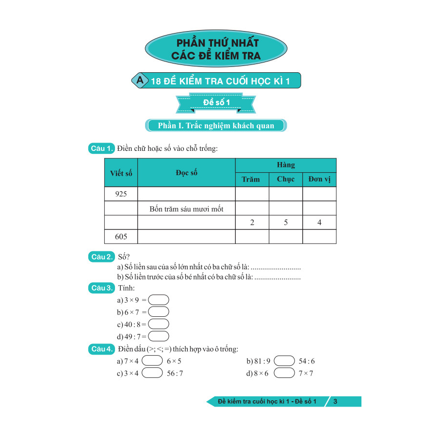 Sách - 36 Đề Ôn Luyện Toán 3 - Biên soạn theo chương trình GDPT mới - ndbooks
