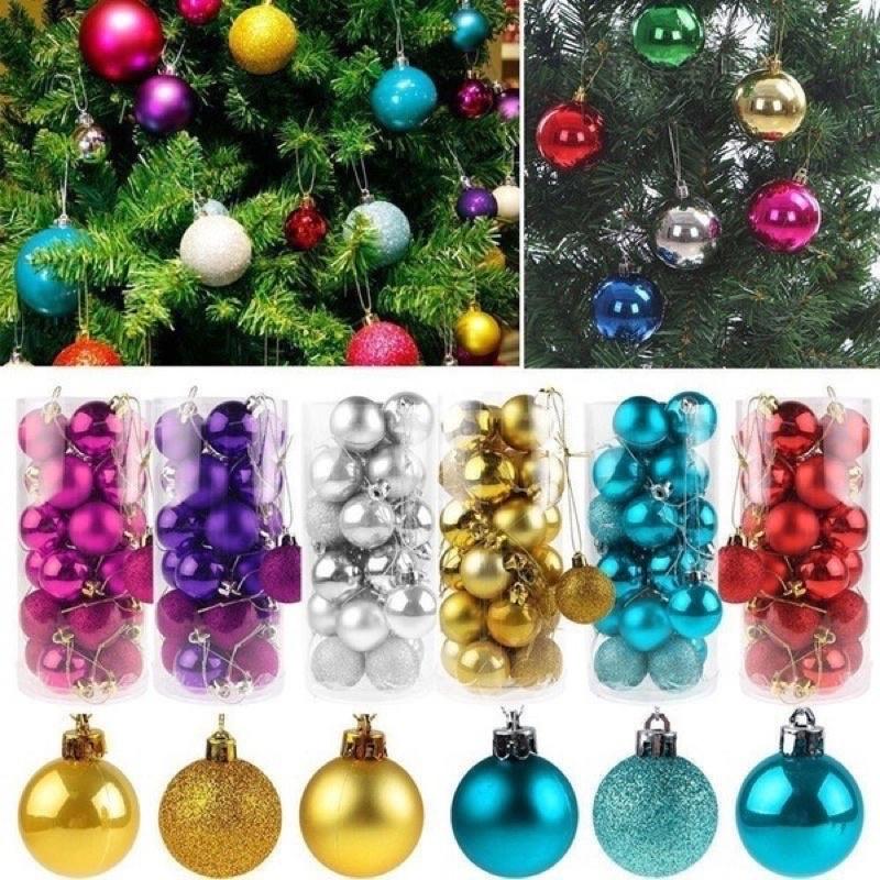 10 quả châu đủ màu trang trí noel 40ly