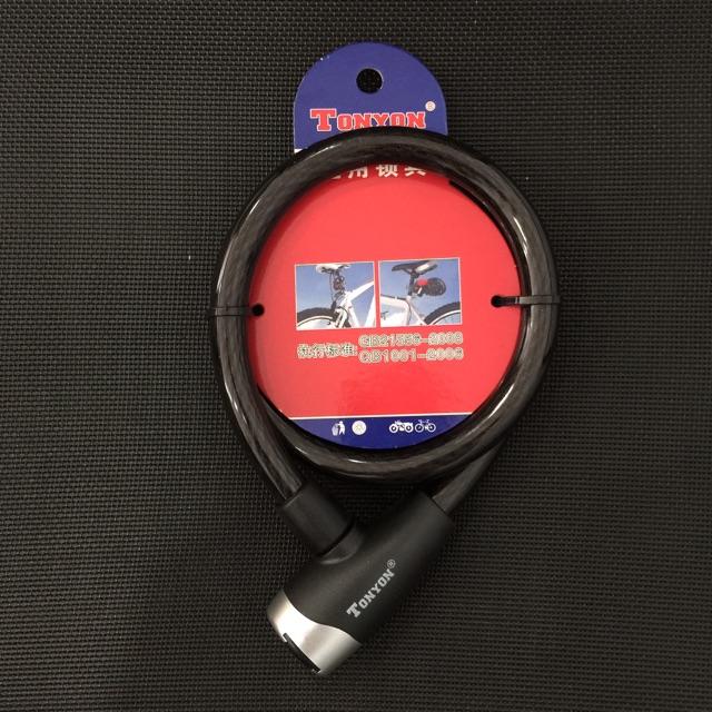 Khóa xe đạp Tonyon TY 4529 dây cáp dài 0.8m x 15mm có 2 chìa - MSOFT