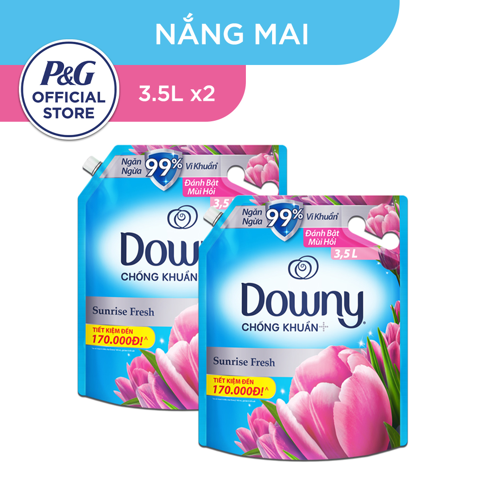 Combo 2 Nước Xả Vải DOWNY Hương Nước Hoa Cao Cấp Túi 3.5L