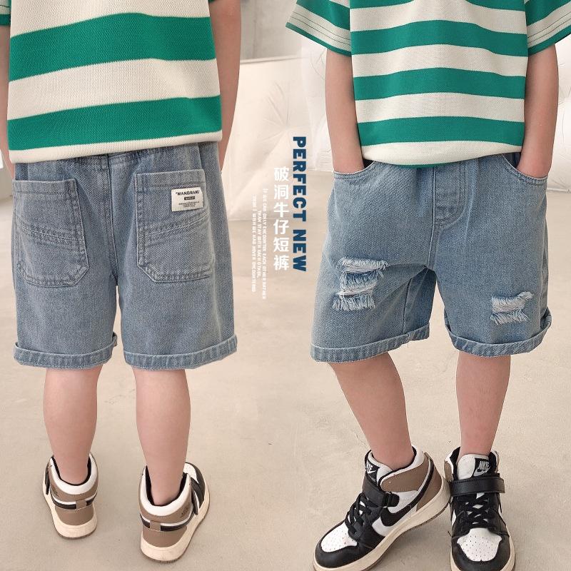 QN8 Size90-150(9-35kg) Quần jean bé trai (Quần short lửng đùi XILIBA) Thời trang trẻ Em hàng quảng châu