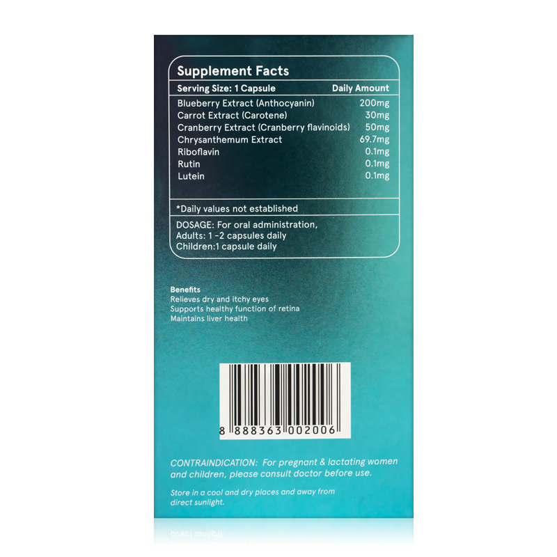 Viên Uống Bổ Mắt Tăng Cường Thị Lực Eyebright Với 100% Thành Phần Tự Nhiên Giúp Ngăn Ngừa Các Triệu Chứng Như Khô Mắt, Mỏi Mắt