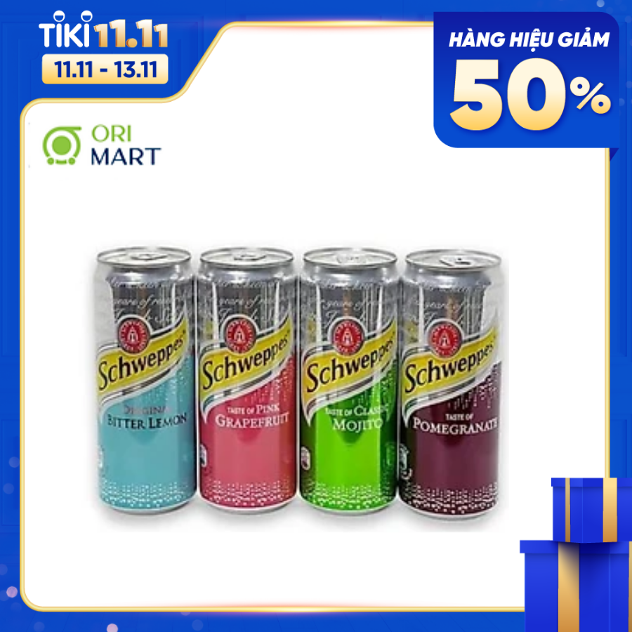 COMBO 4 VỊ NƯỚC UỐNG KHÔNG CỒN SCHWEPPES