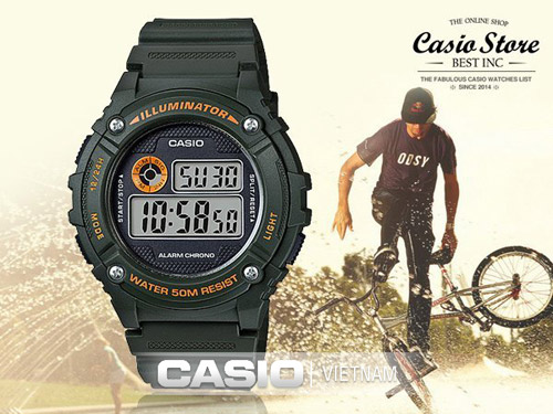 Đồng hồ Casio W-216H-3BVDF