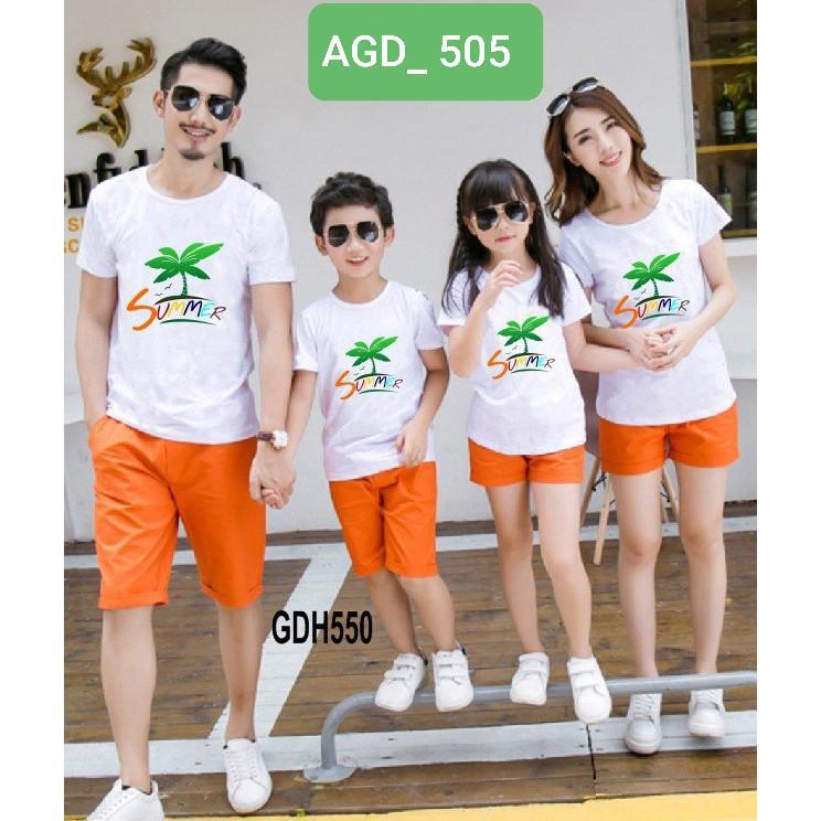 Áo thun in mẫu cây dừa summer- MÃ AGD 505