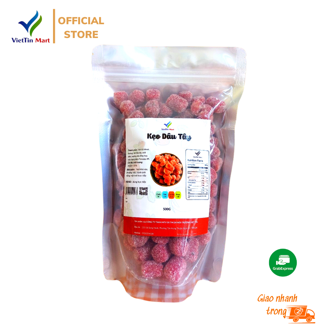 500gram kẹo dâu tây