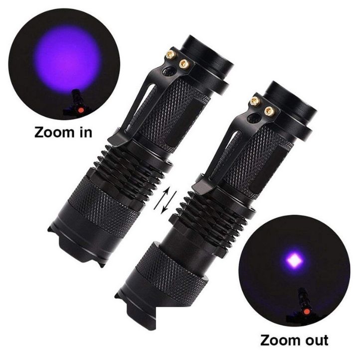 ĐÈN PIN CÓ TIA UV TÍM SOI CÁC LOẠI GIẤY TỜ QUAN TRỌNG - CÓ THỂ THU PHÓNG, TẦM CHIẾU 365MM - MÀU ĐEN -SP005549