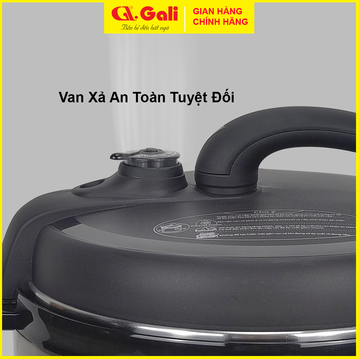 Nồi áp suất điện Gali 6 lít, đa chức năng nấu, hầm các loại thịt, tôm cua cá, ninh đậu, nấu chè, hàng chính hãng