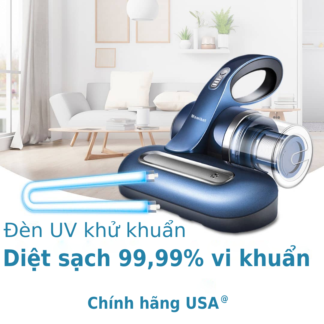 Máy hút bụi diệt khuẩn giường nệm Mamibot Uvlite100 - Hàng chính hãng