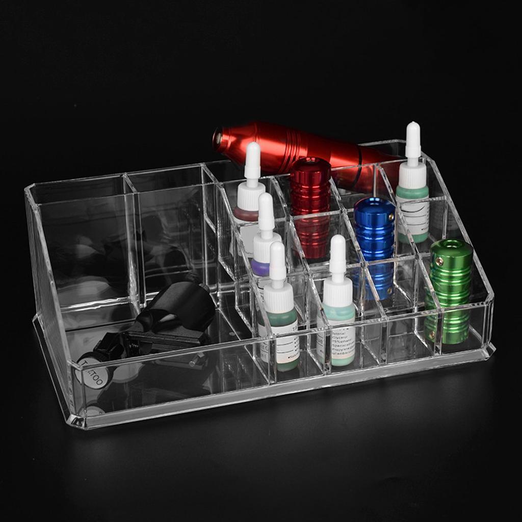 Acrylic Desk Lipstick Holder Display Cosmetic Organizer Makeup Case 16 Slots