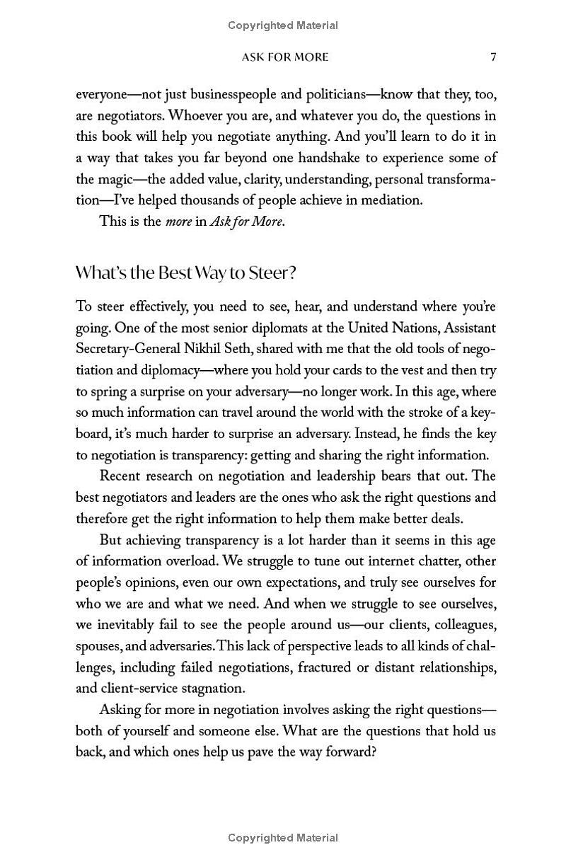 Sách ngoại văn: Ask For More - 10 Questions To Negotiate Anything