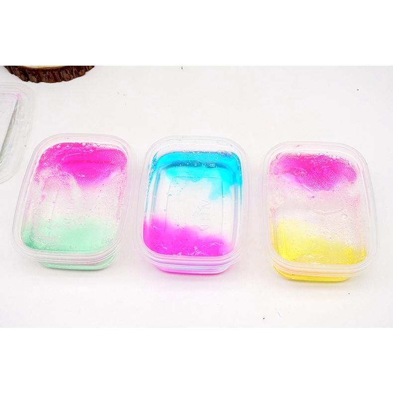 Slime dạng âu bóng trong phối 3 màu nhũ đa dạng Đồ chơi slam đất sét chất nhầy ma thuật squishy