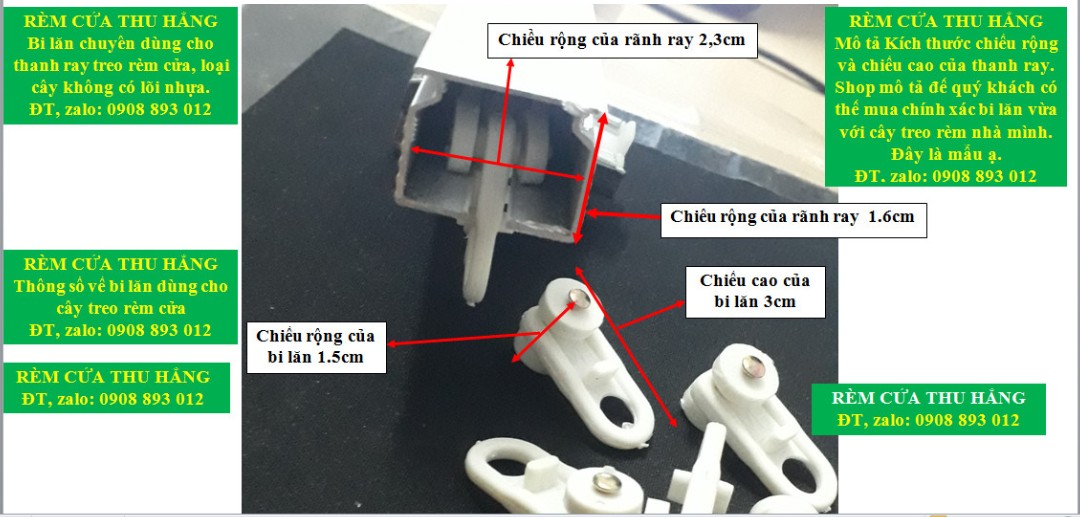 Bi Lăn Bi Trượt Chuyên Dùng Cho Thanh Ray Treo Rèm Cửa, Màn Cửa