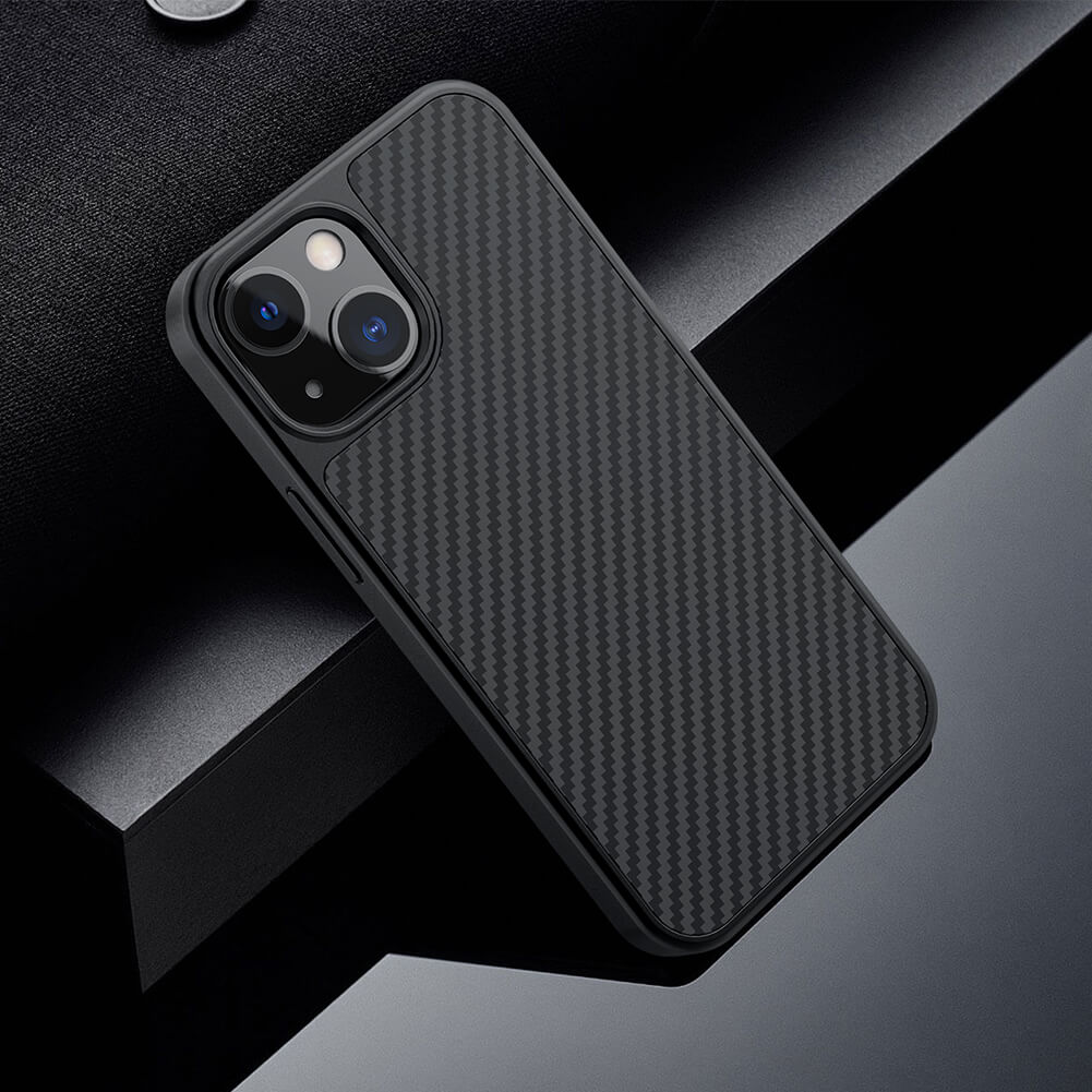 Hình ảnh Ốp lưng chống sốc siêu mỏng cho iPhone 13 chất liệu vân carbon cao cấp hiệu Nillkin Synthetic fiber - hàng nhập khẩu