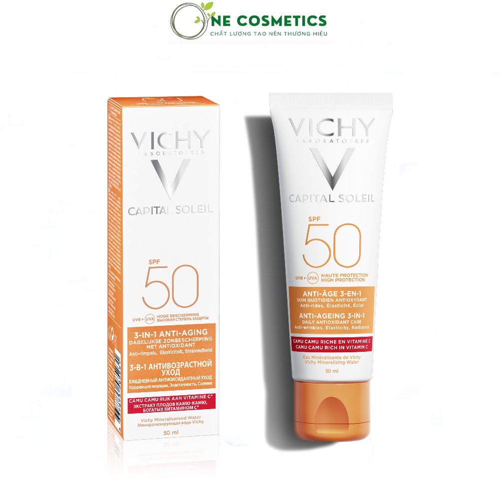 Kem Chống Nắng Lão Hóa Vichy Capital Soleil SPF 50 Anti-Ageing 3-in-1 50ml