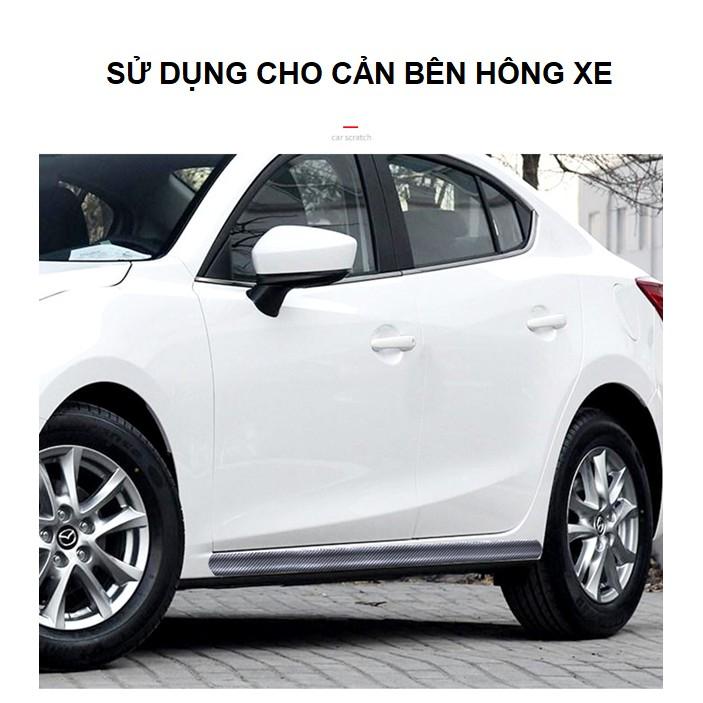 Nẹp Cacbon chống trầy xước bước chân xe ô tô - cuộn 1m