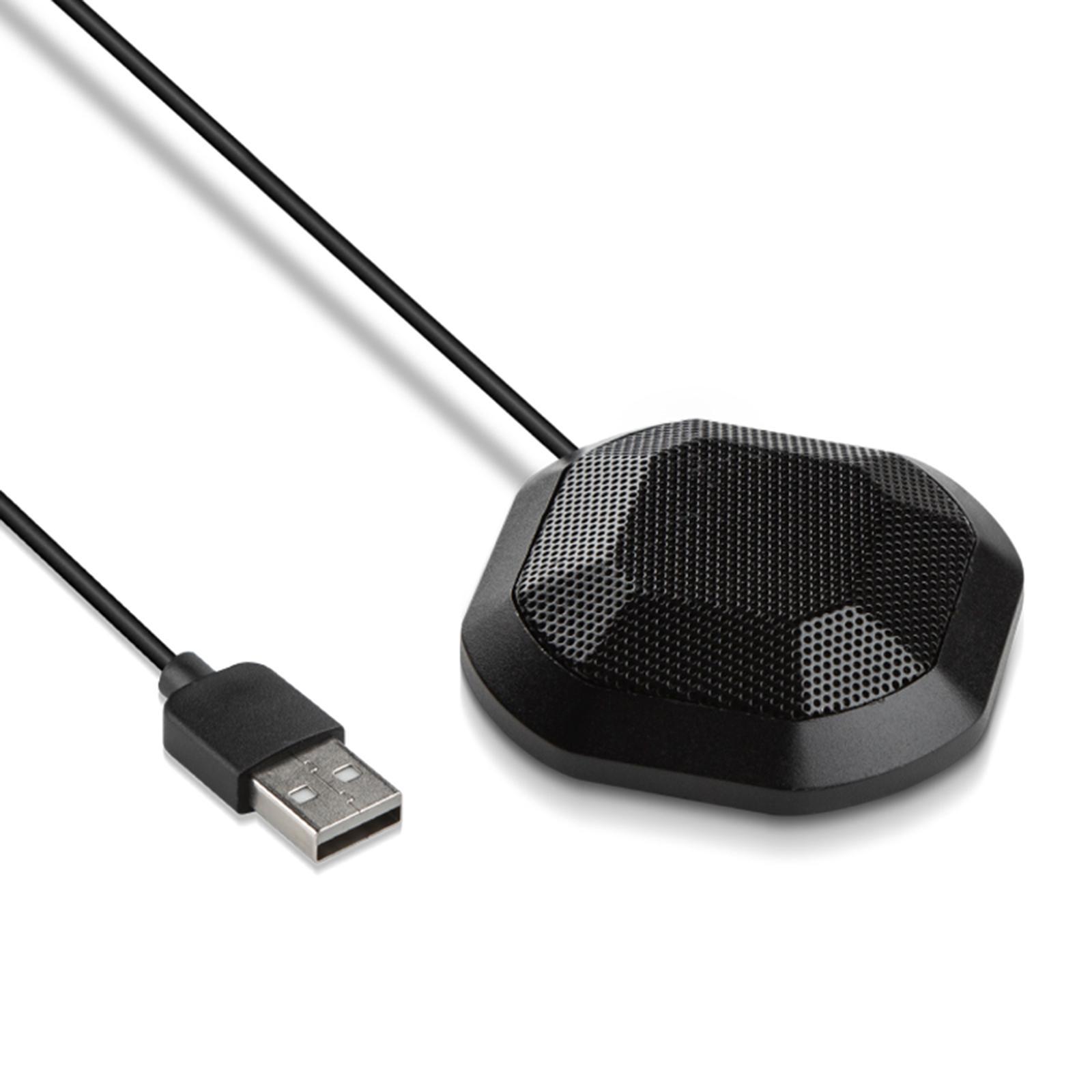 Wired USB2.0 Touch Mute Switch Built-in Microphone 360° Omnidirectional Stereo, Noise Reduction Plug and Play