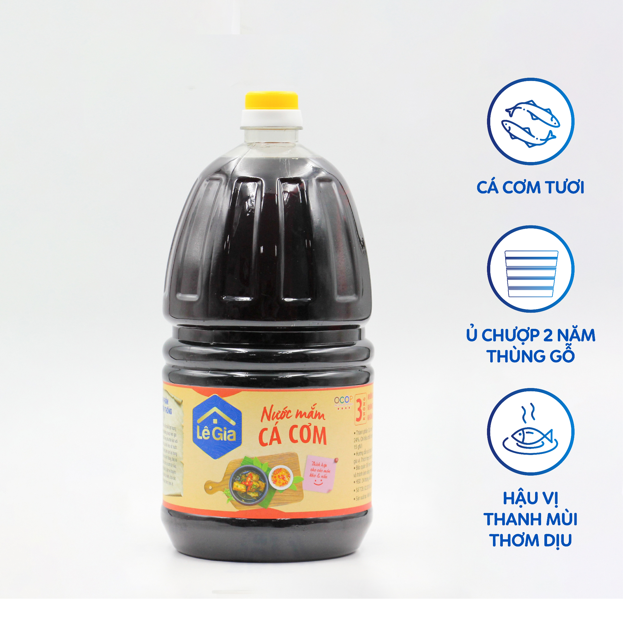 Nước mắm cá cơm Lê Gia- can 2l