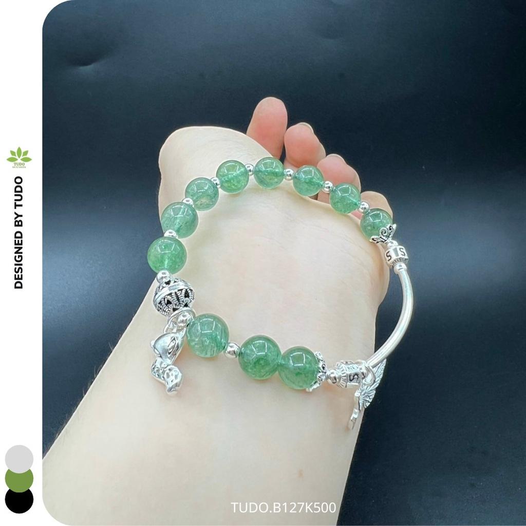 Vòng Tay Nữ Đẹp - Vòng Phong Thủy Mệnh Mộc Hỏa TUDO B127K500 VCBTADX Charm Bạc Hồ Điệp, Hồ Ly - Tình Duyên