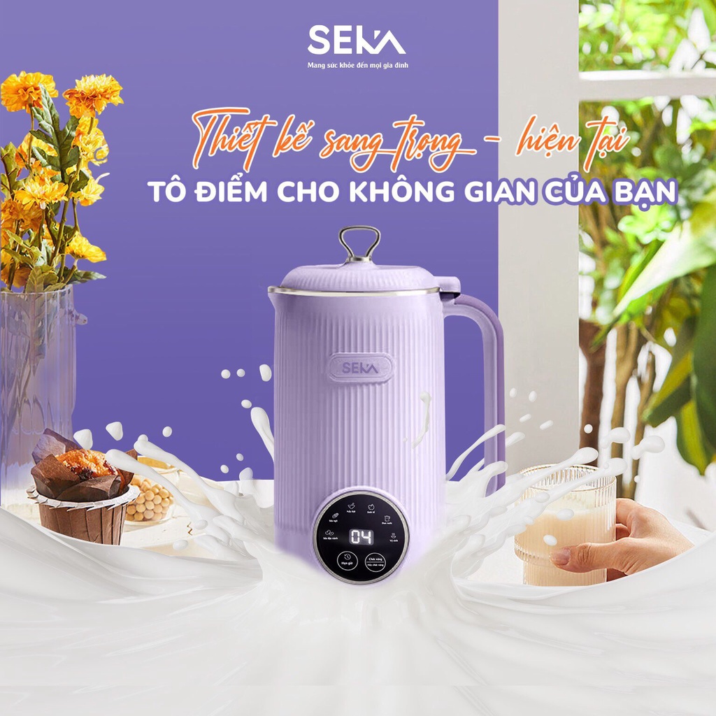 [Hàng Chính Hãng]Máy Làm Sữa Hạt Mini Máy Nấu Sữa Hạt Đa Năng SEKA SK320 600ml công suất 600W 5 chức năng bảo hành 12 tháng