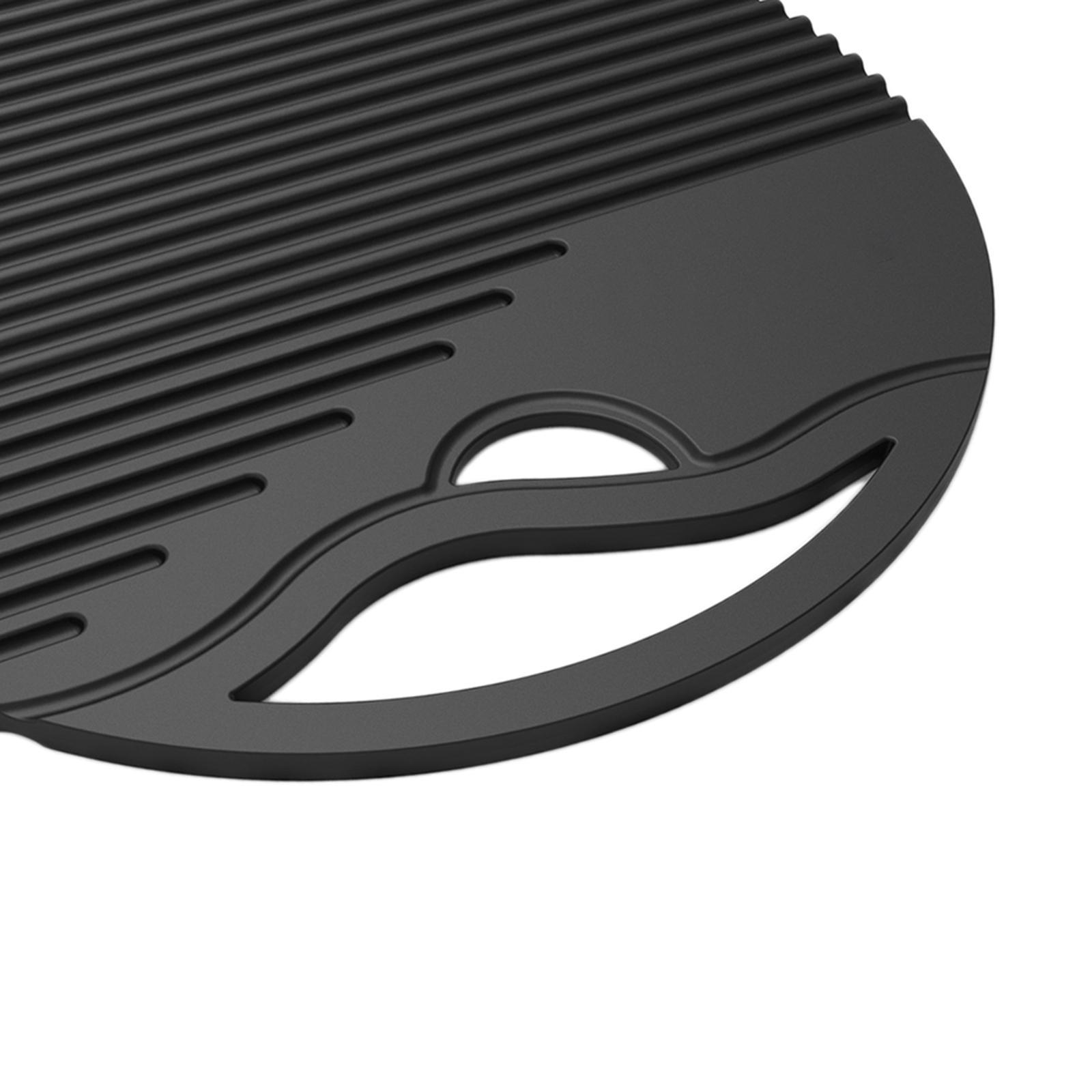 Silicone Table Mat Heat Resistant Non Slip Placemat Black