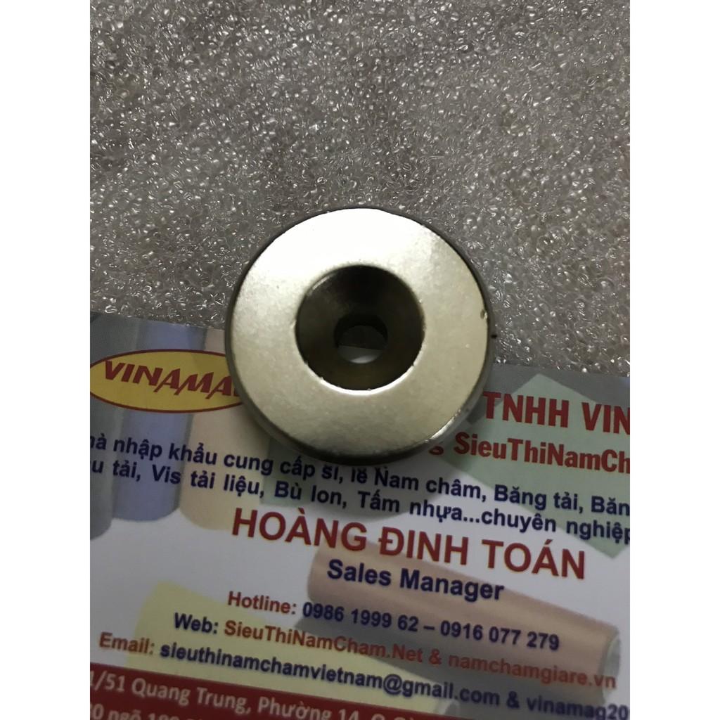 Nam châm 30x10 lỗ 6mm, nam châm lực hút mạnh