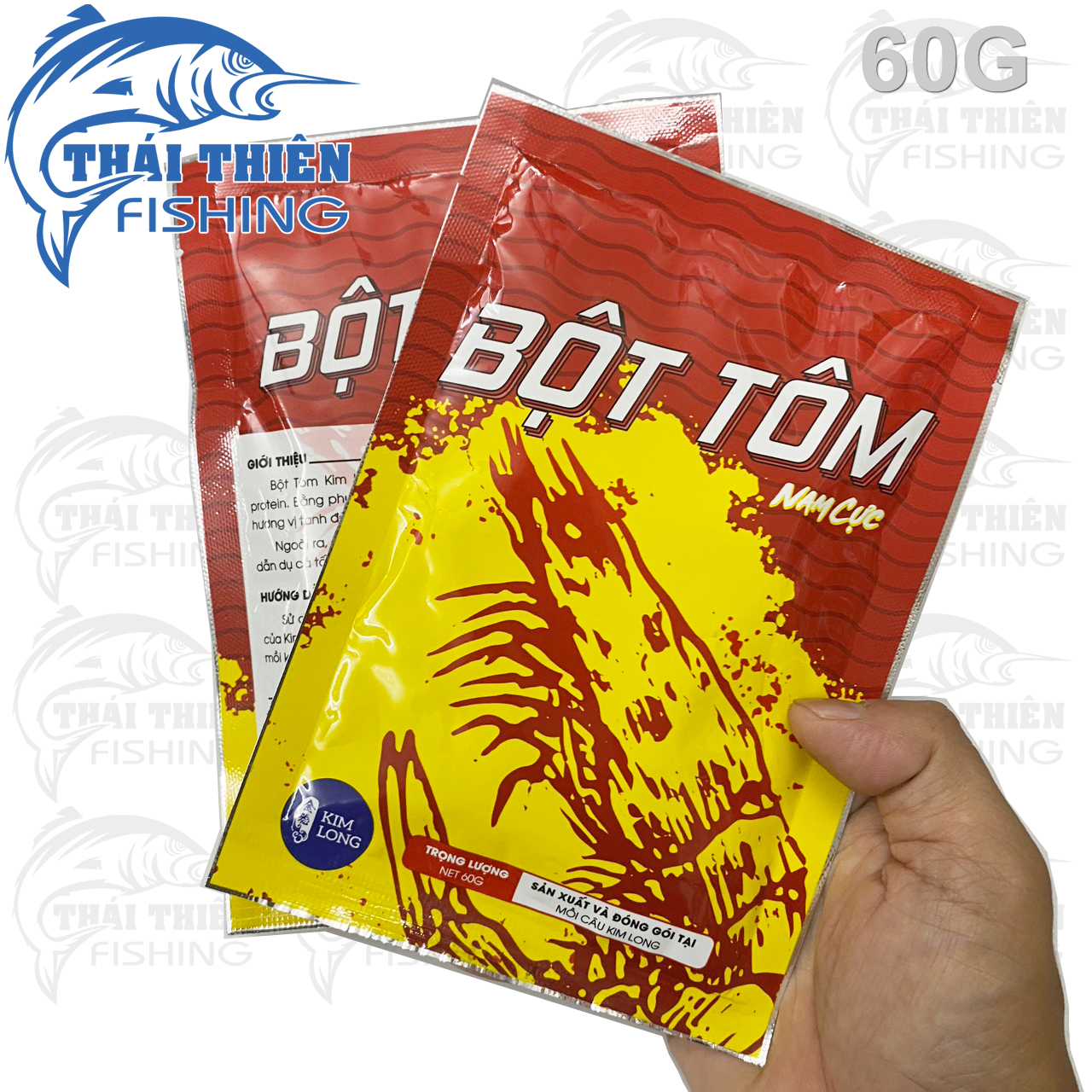 Bột Tôm Nam Cực Câu Cá Kim Long Gói 60g