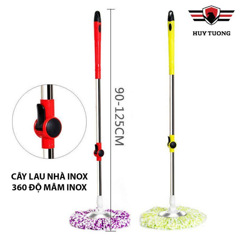 Bộ chổi lau nhà mâm inox xoay 360 độ hàng đẹp