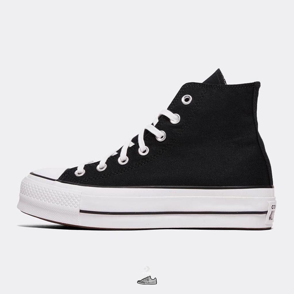 Converse Platform Black High Top | Giày Thể Thao Đế Cao 560845C