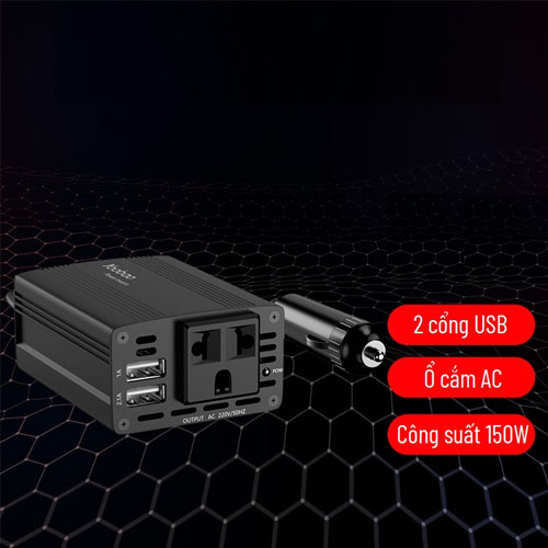 Yoobao 150W (chuyển đổi nguồn thường đi kèm với 150 C)  - Kết nối ổ 220V HÀNG CHÍNH HÃNG