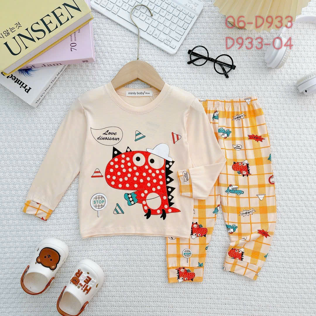 Đồ bộ ngủ dài tay cho bé trai, bộ ngủ dài tay bé trai size 5-26KG chất thun lạnh mềm mịn mát